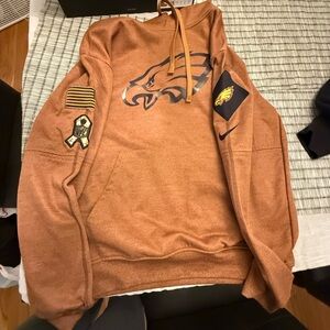 Brown Eagles Hoodie with Patches
